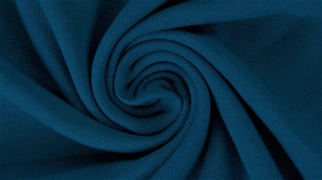 Jersey Yara Dunkelblau Uni 220 g/m², ca. 0,5 m lang, ca. 1,5 m breit, Stoffe Meterware, Baumwolljersey
