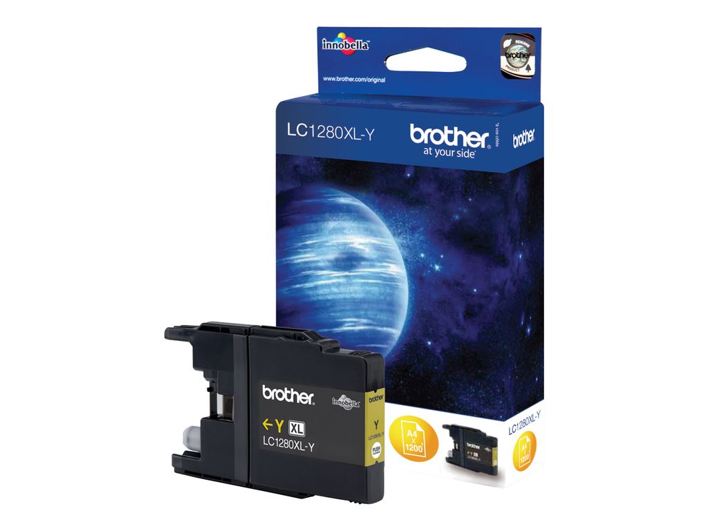 Brother LC1280XLY, Vysoký (XL) výnos, Žltá, Atrament na Obrázok produktu 