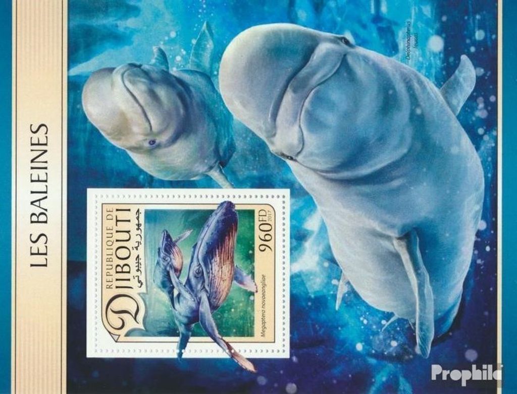 Briefmarken Dschibuti 2017 Mi Block 583 (kompl. Ausg.) postfrisch Wale
