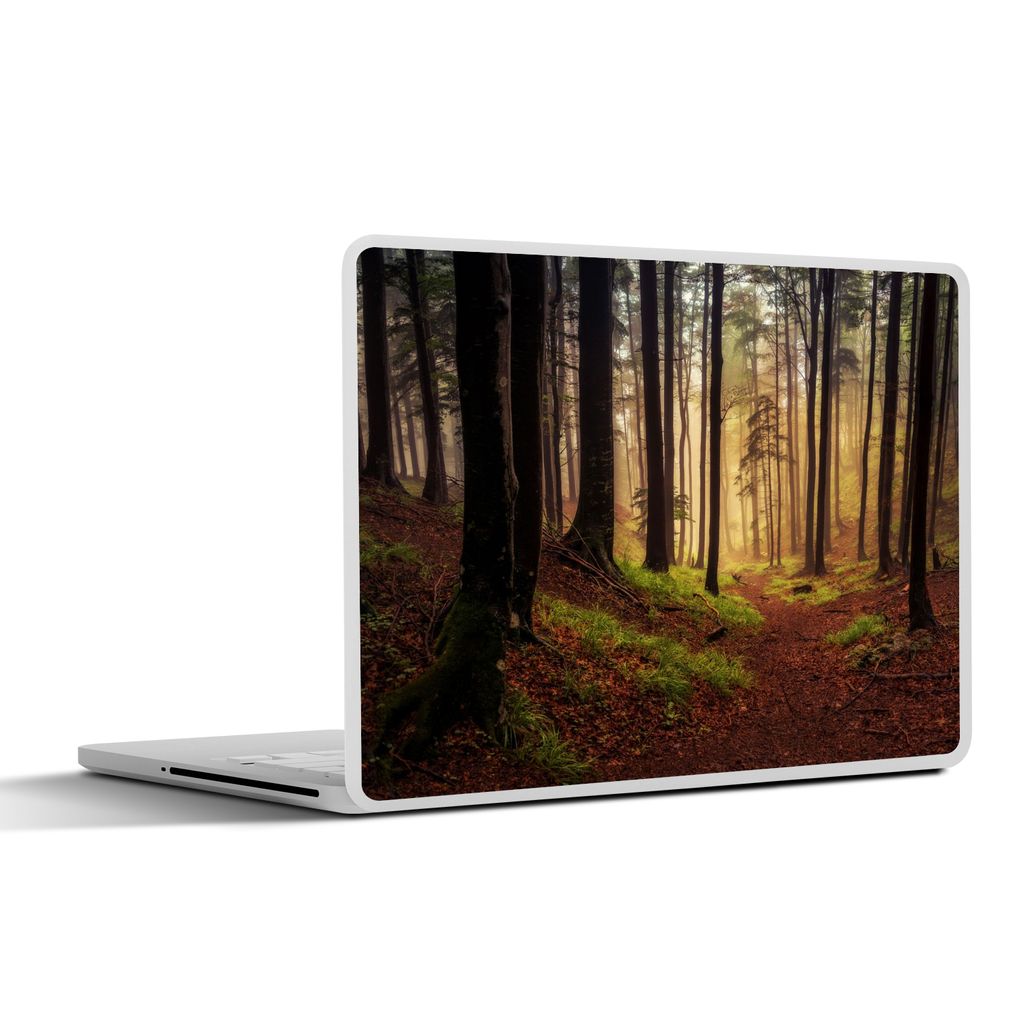 MuchoWow Laptop Aufkleber Sticker Cover Bäume - Natur - Wald 31x22.5 cm - Laptop-Deko