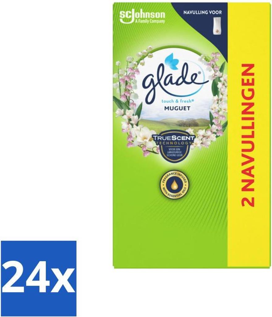 Glade - Touch & Fresh Nachfüller - Maiglöckchen - 2 × 10 ml - Vorteilspack - 24 Stücke