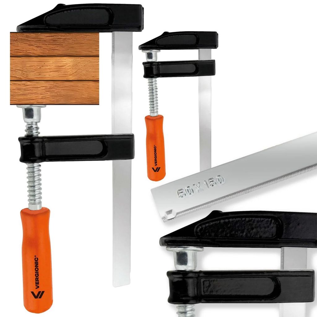 Vergionic ścisk stolarski śrubowy F 150 mm zacisk Zdjęcie produktu 