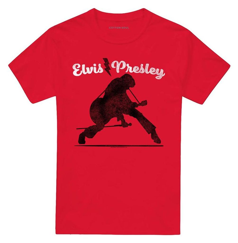 Elvis Presley - "Overprint" T-Shirt für Herren/Damen Uni TV33472 (3XL) (Rot)