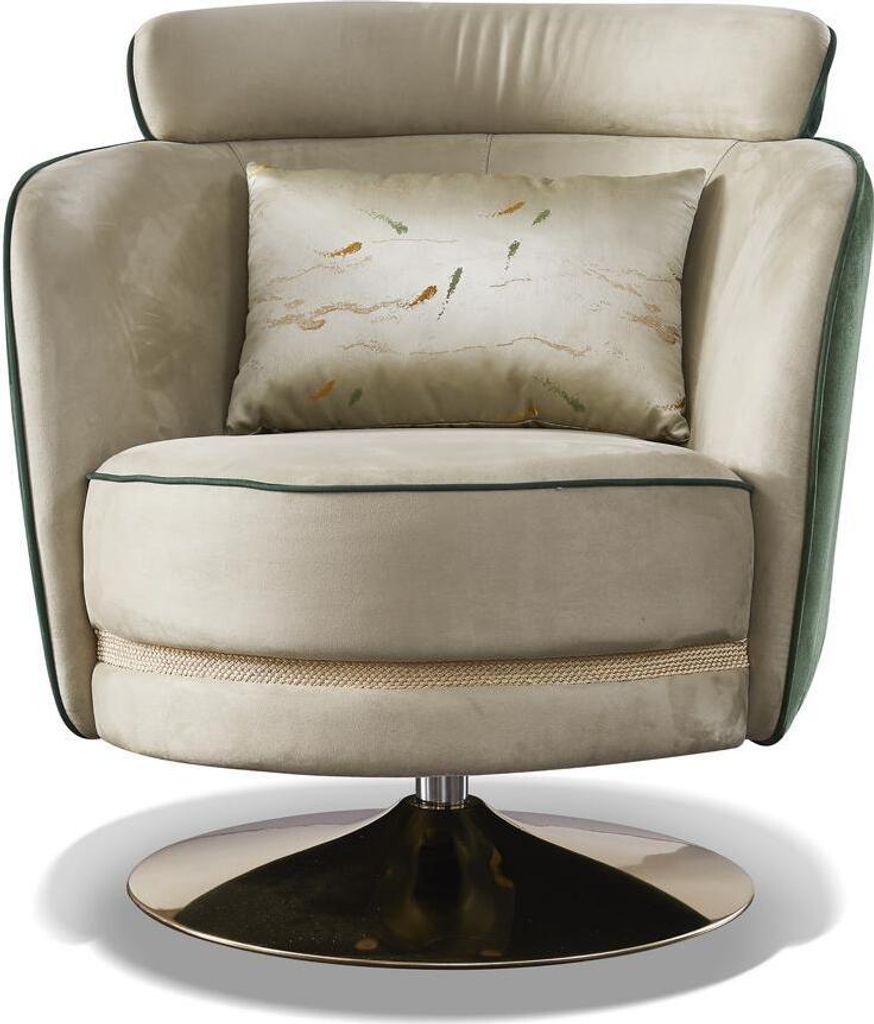 Lehnstuhl Design Sessel Dreh Leder Polster Wohnzimmer Samt Gastro Stuhl Stühle