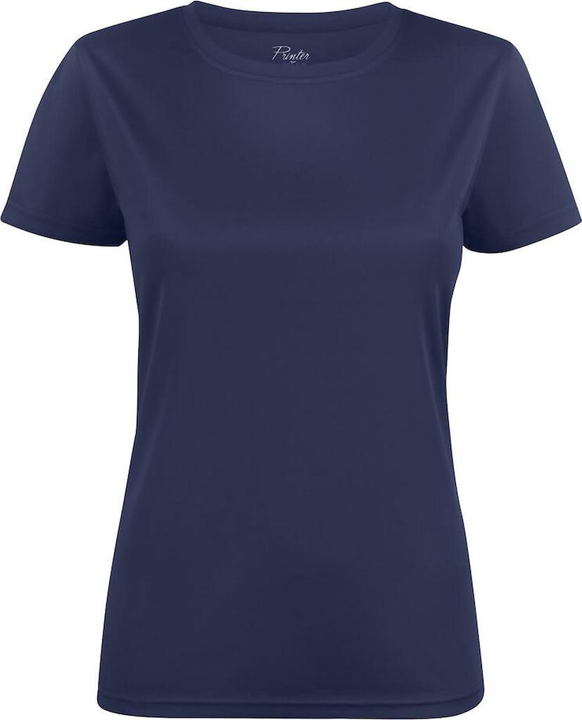 Damen Lauf-Funktionsshirt Printer aus 100% Polyester mit Rundhalssausschnitt, Rot