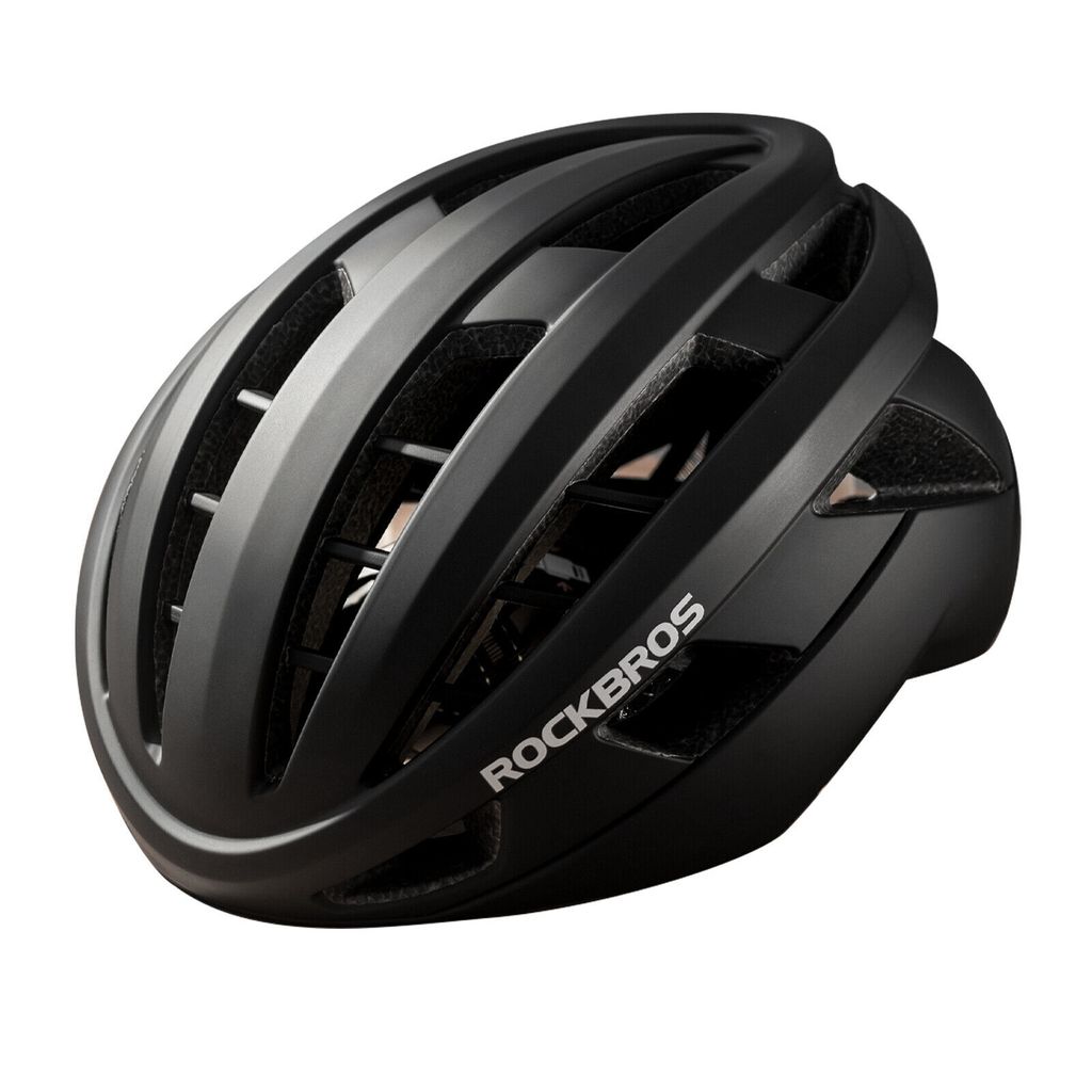 ROCKBROS Fahrradhelm PC+EPS Stoßdämpfung Radhelm Damen Herren 58-62cm Schwarz-matt L