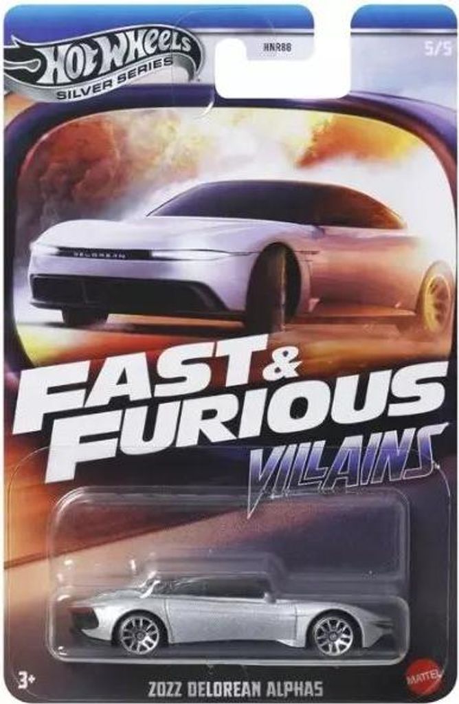 Mattel HNR88; JBY38 - Hot Wheels Fast & Furious 2022 DELOREAN ALPHA5
