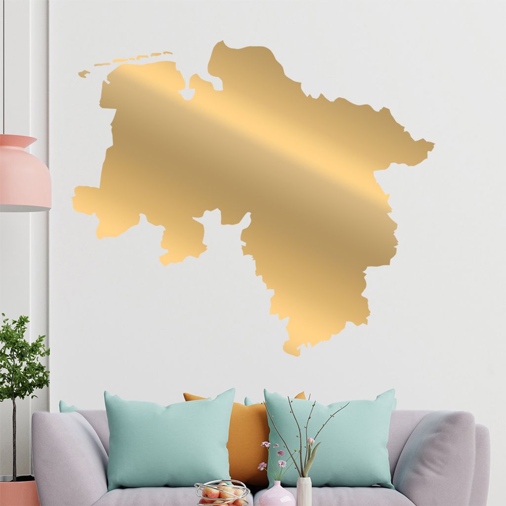 KIWISTAR Bundesland Niedersachsen - Hannover Ostfriesland Wandtattoo in 6 Größen - Wandaufkleber Wall Sticker - Dekoration, Küche, Wohnzimmer, S...