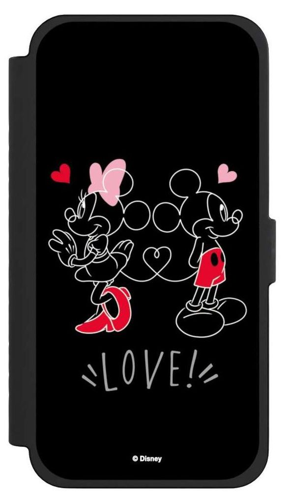 NIVOCASE Klapphülle für Apple iPhone 15 Pro Max Handyhülle aus Kunst Leder NIVOflip schwarz Disney Liebe