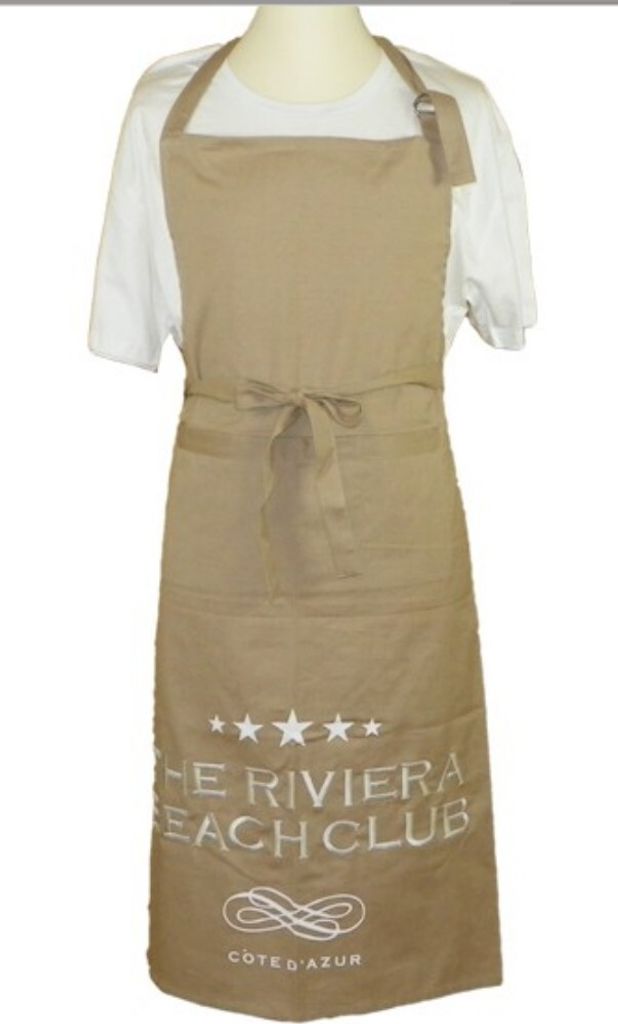 Schürze Beach Club beige Küchenschürze - Riviera ca 90x100cm