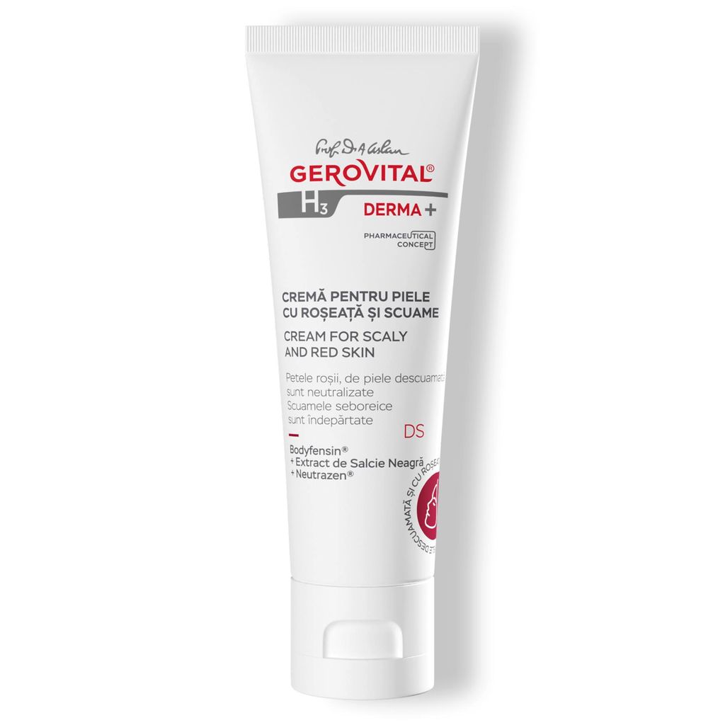 Gerovital H3 Derma+ Rötungs- und Schuppenhautcreme für schuppige und gerötete Haut 50 ML
