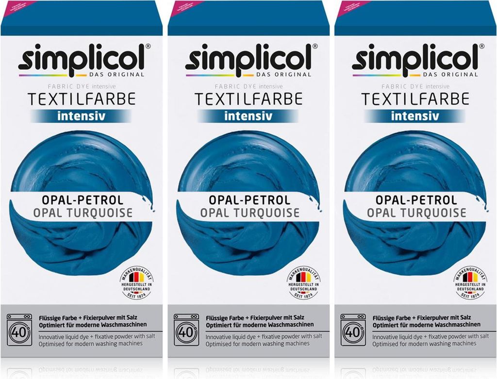 Simplicol Textilfarbe intensiv Opal-Petrol 150g Produktbild 