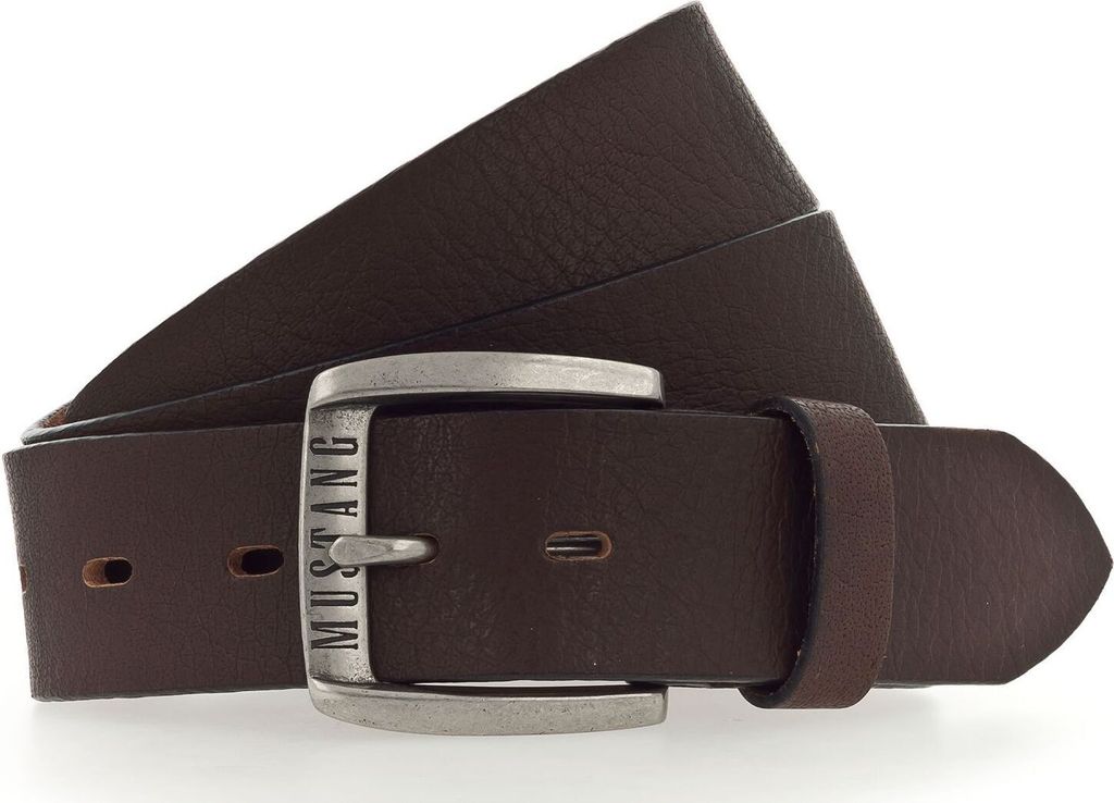 MUSTANG Leder Gürtel Leather Belt W80 Dark Brown dunkelbraun