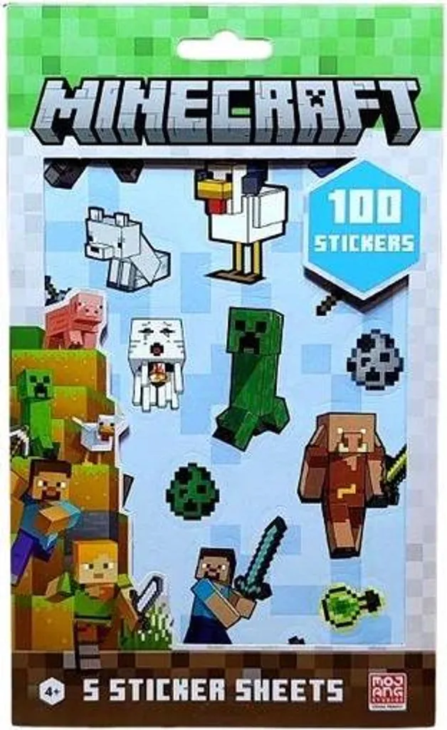 Adesivi Minecraft Premium Vinile - 100 Pezzi Design Pixel Art - 3