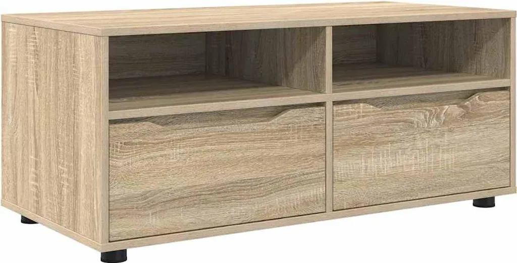 Carrello Porta TV SYFAX 100 cm Rovere Sonoma - Montaggio Facile e Robusto