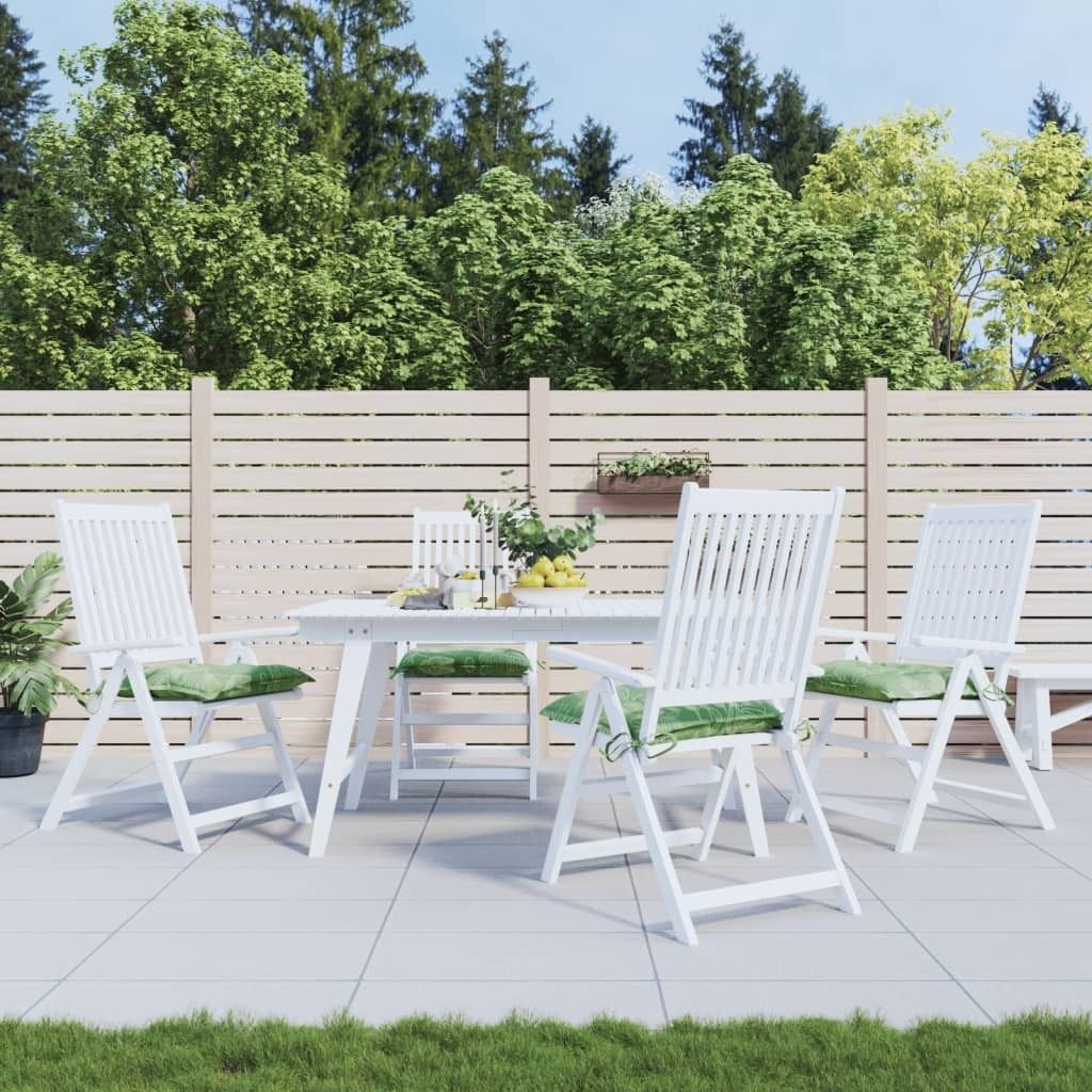 "2024"Modernen Stuhlkissen 4 Stk. Blattmuster 40x40x7 cm Stoff Design Gartenmöbelauflagen 9960132