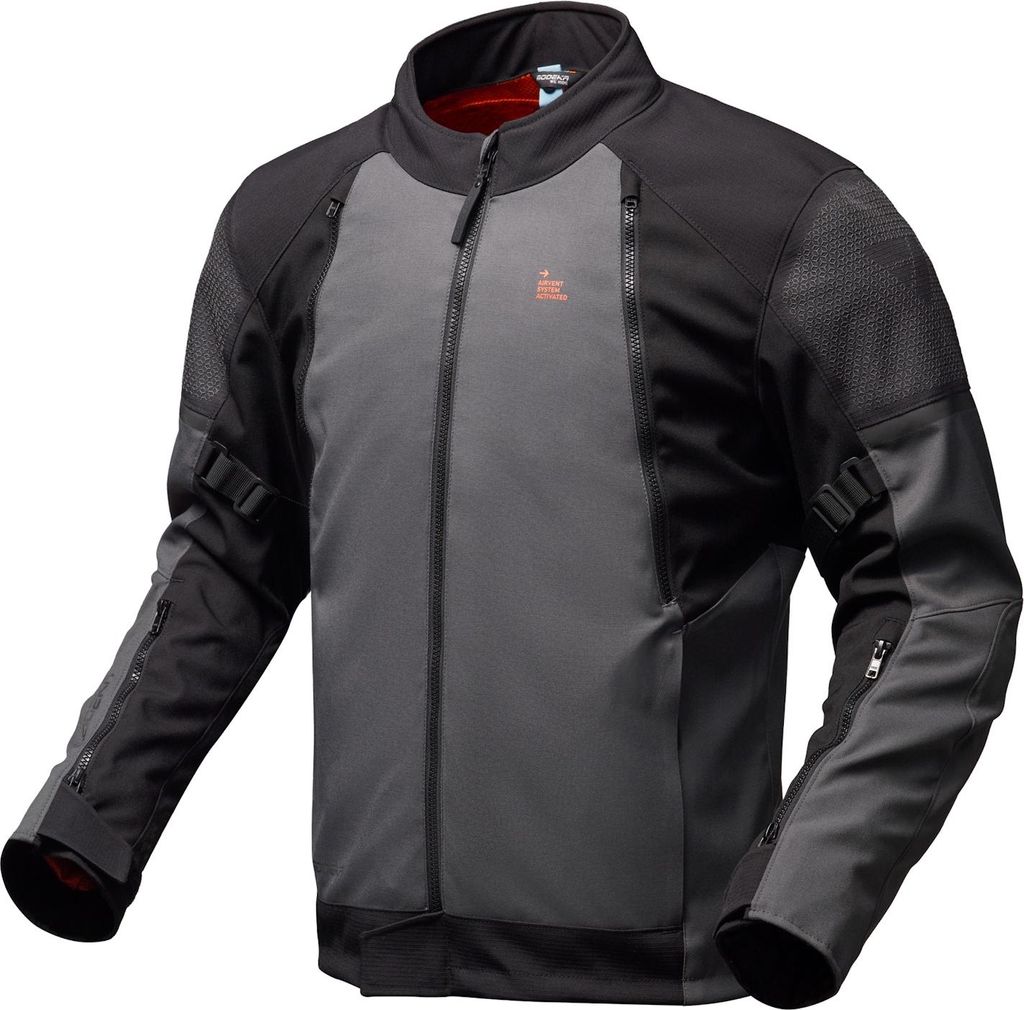 Modeka Muva Motorrad Textiljacke, dunkelgrau/schwarz, 3XL