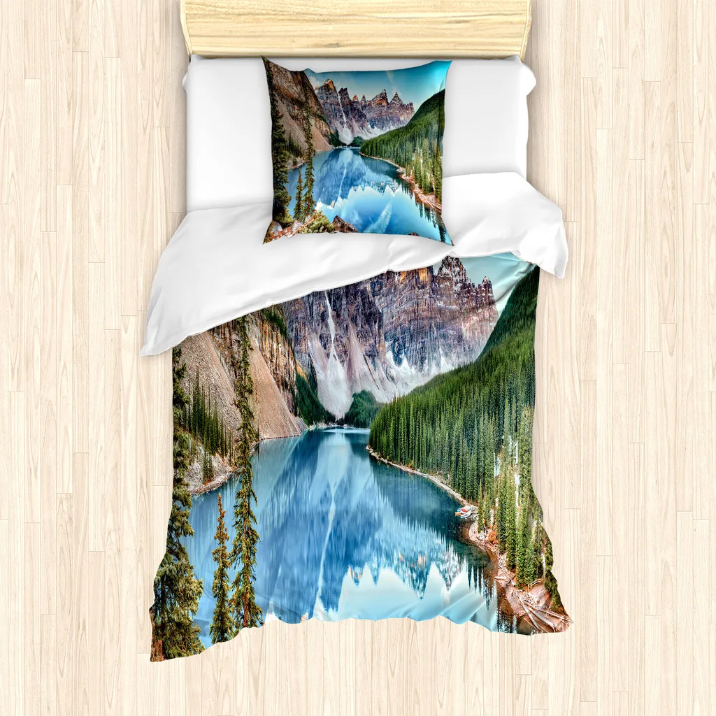 Set Copripiumino 135x200 ABAKUHAUS Scenic - Estetica Lago Moraine