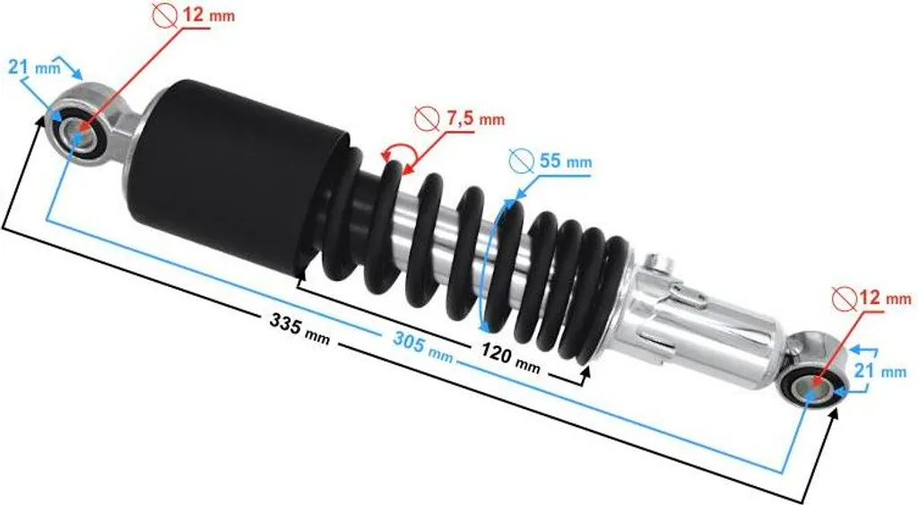 Amortisseur arrière Classic 125 anti-vibration pour le confort du dos
