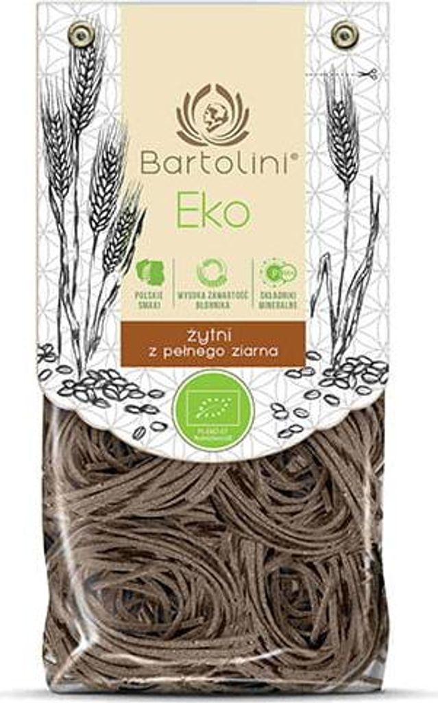 MAKARON (ŻYTNI RAZOWY) GNIAZDA TAGLIATELLE BIO 250 g - BARTOLINI
