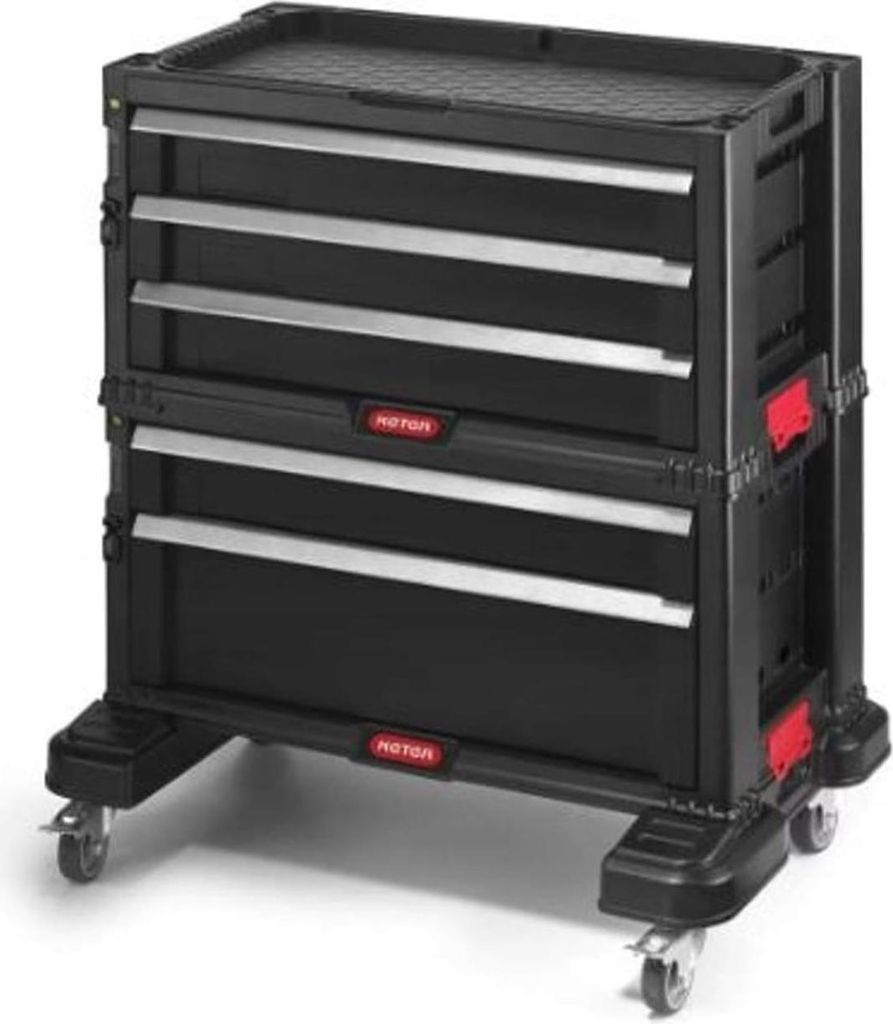 Werkzeugkiste 56,2 cm - Schwarz mit einer Tragkraft von 30 kg