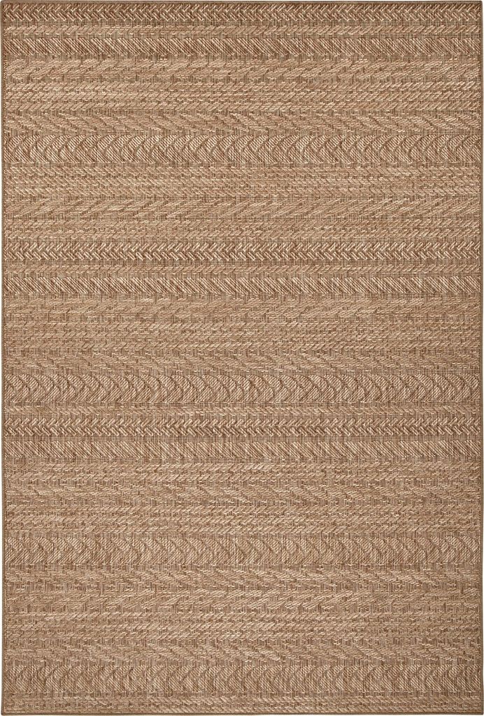NYVI Teppich Forest - Wetterfest, Pflegeleicht, für Innen und Außen - Wohnzimmerteppich Outdoorteppich - 200x290 cm Rechteckig - Beige Braun Granado