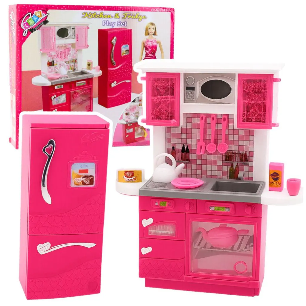 Cuisine de poupée rose pour inventer des histoires de chef cuistot