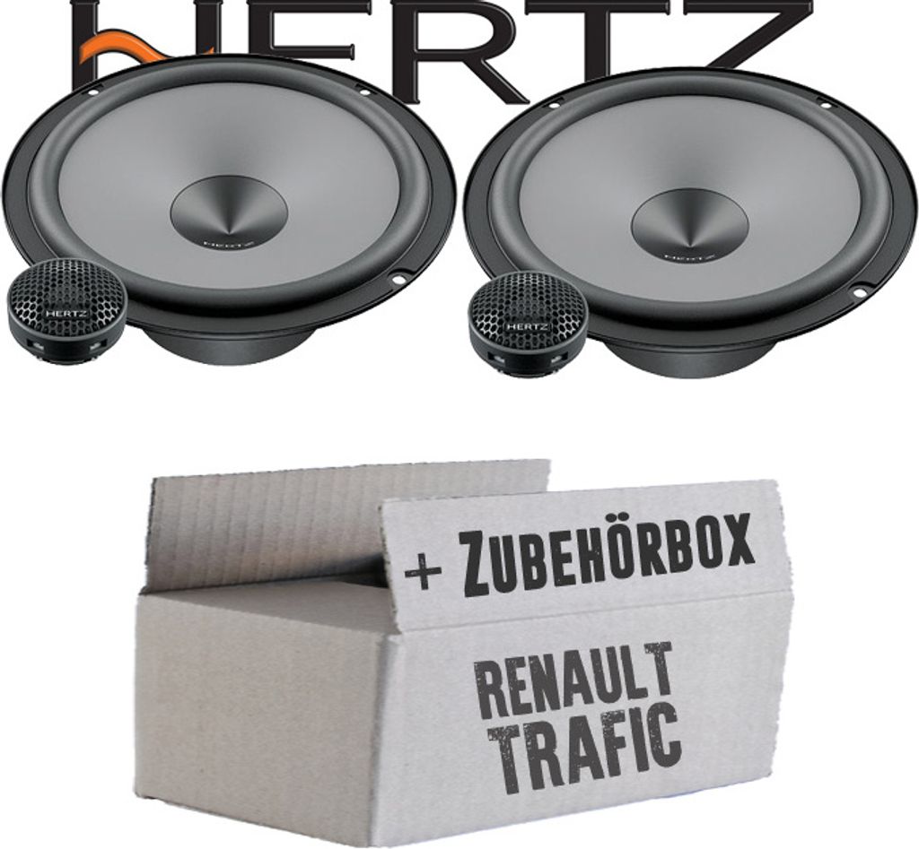Hertz K 165 - KIT - 16,5cm Lautsprecher Komposystem - Einbauset passend für Renault Trafic 2 Front - justSOUND