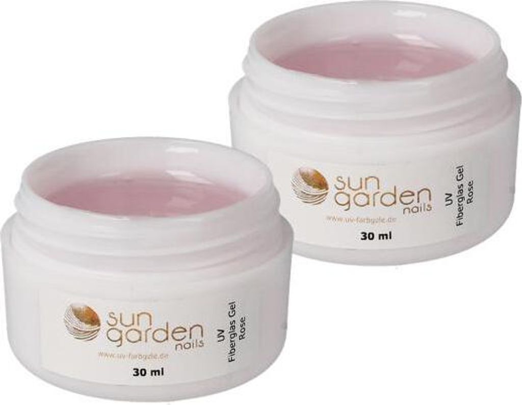 2 x 30 ml UV Fiberglas Gel Rosé-Klar Produktbild 