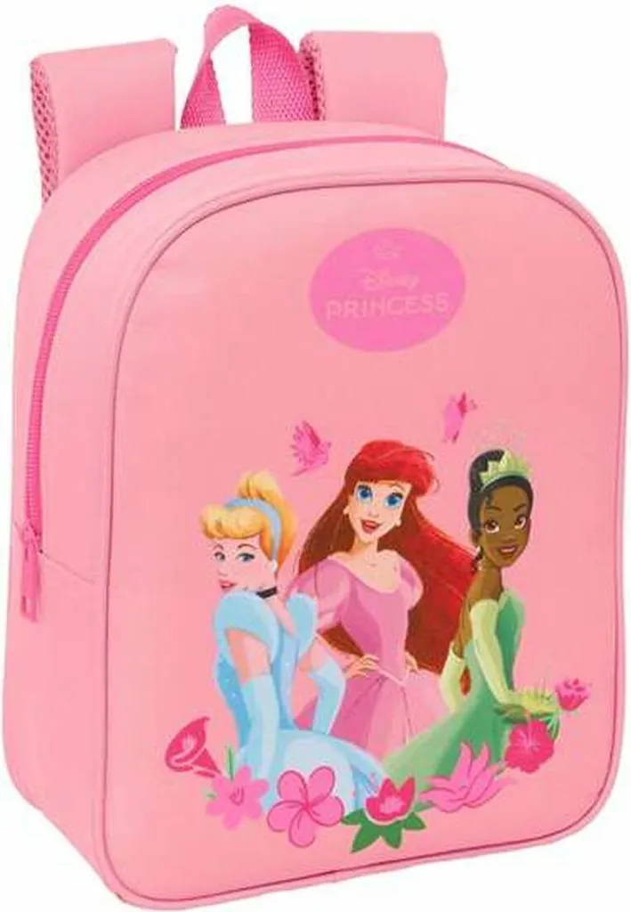 Zaino Asilo Disney Princess Rosa 22x27x10 cm per Bambina Originale