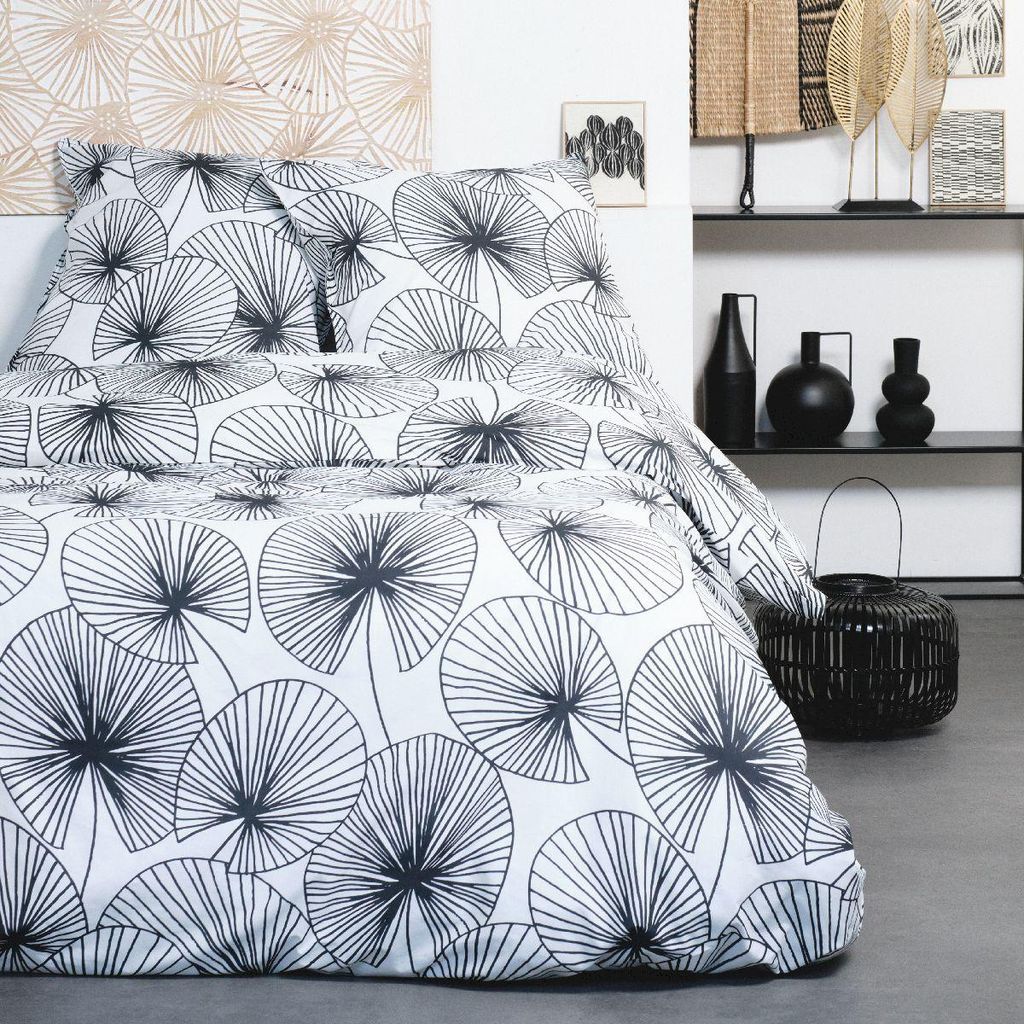 Bettwäscheset mit Reißverschluss und Aufdruck SUNSHINE IRIS