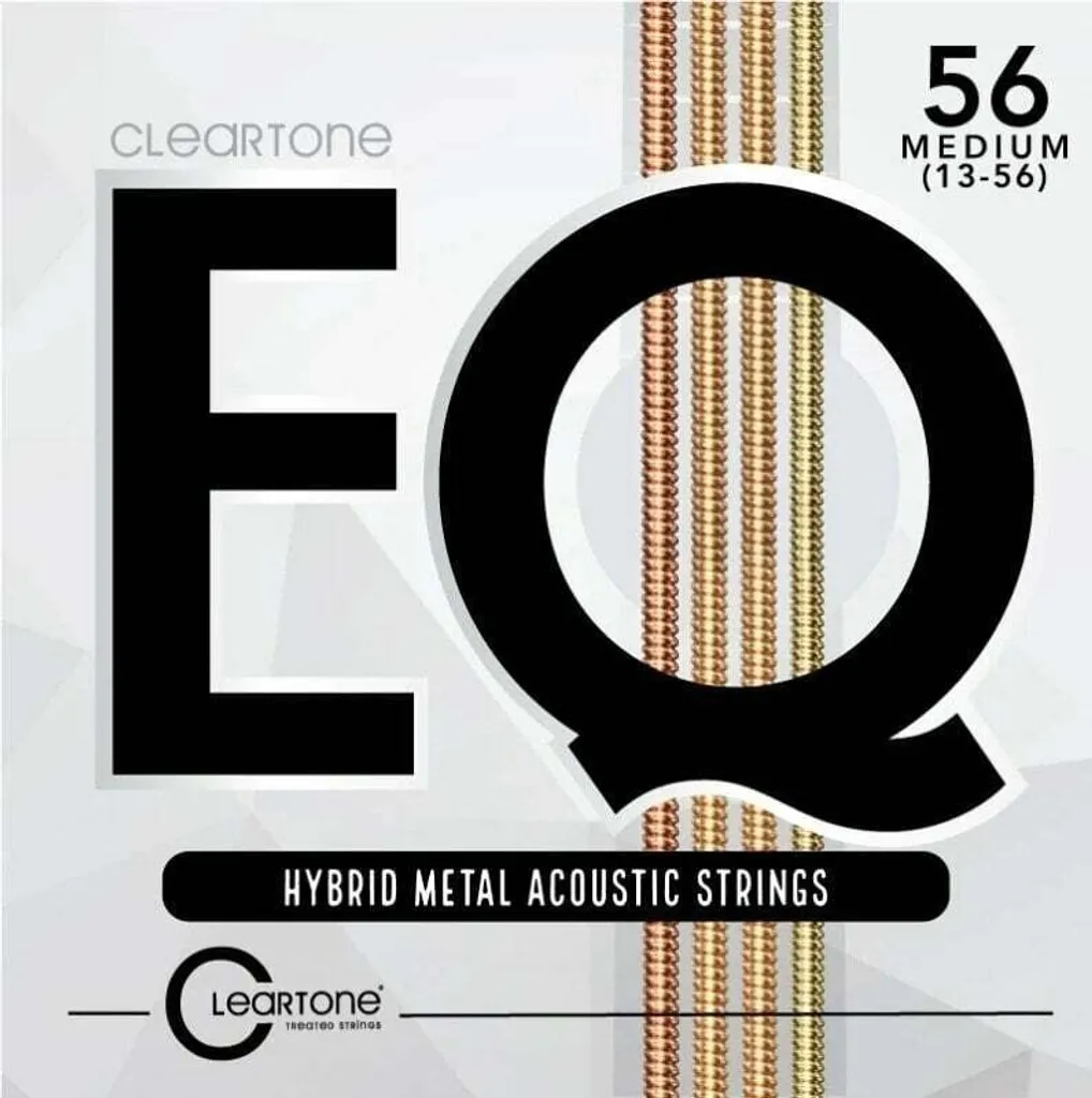 Cordes Cleartone EQ Medium Traitées Longue Durée pour Guitare Folk 13-56