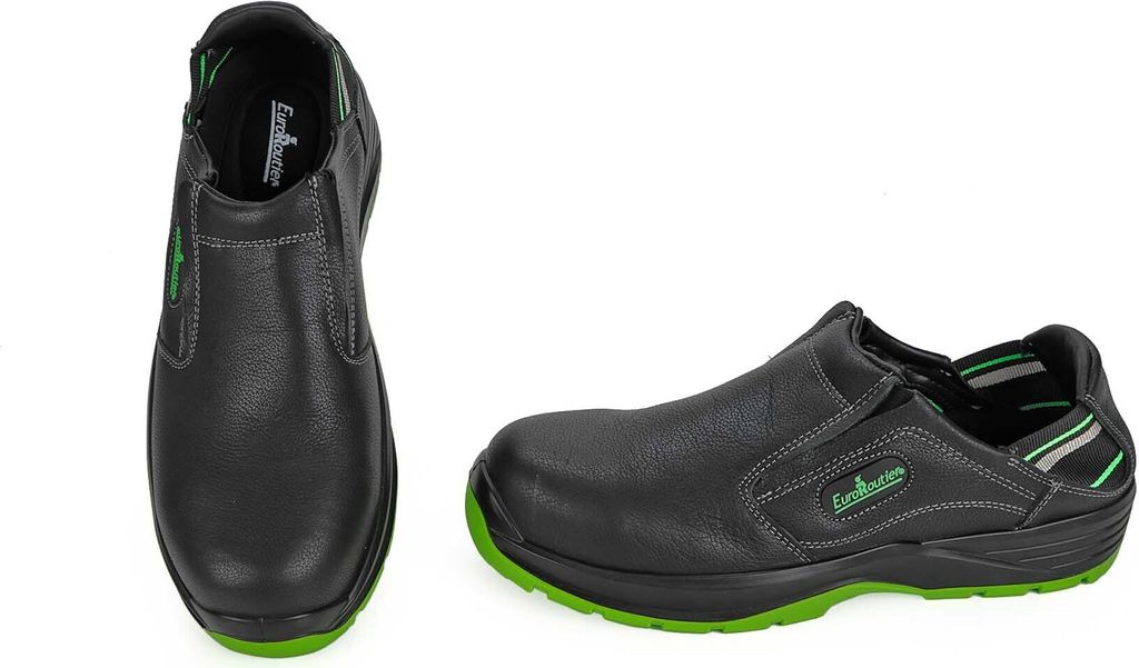 Sicherheitsschuh Hybrid von EuroRoutier als Clog oder Schuh tragbar, Obermaterial Leder, Zehenschutzkappe, atmungsaktive Einlegsohle, Sicherheitsno...