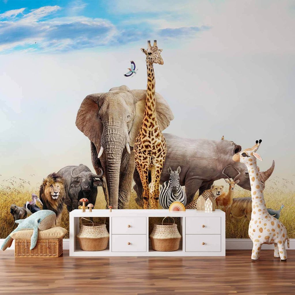 Vlies Fototapete - Fauna of Africa 200x140 cm Tiere g-B-0083-a-a