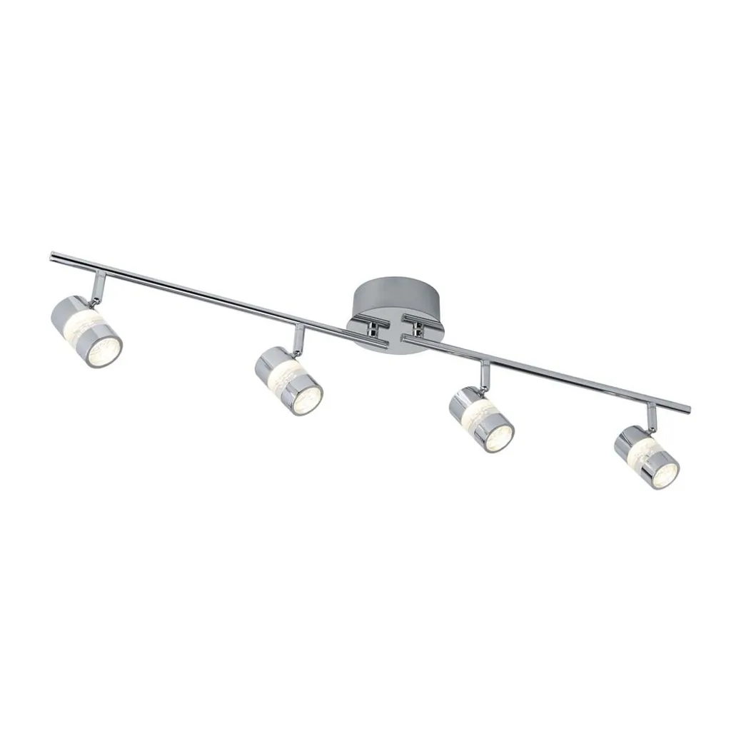 Plafonnier LED BUBBLES en chrome L 90 cm - Luminaire design moderne