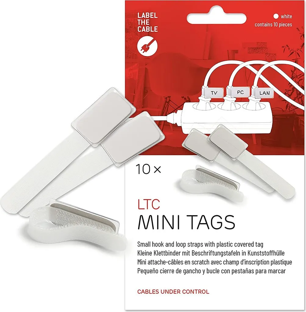 Label-The-Cable LTC 2520 Mini Fascette Velcro Bianco - Design & Ordine