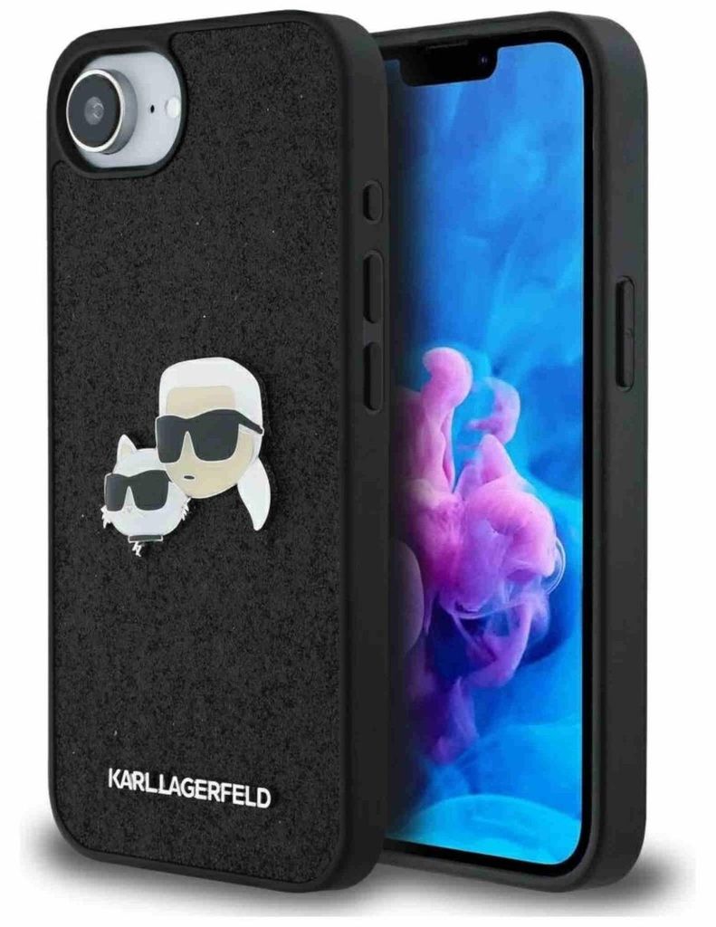 Custodia Karl Lagerfeld Glitter fisso Karl&Choupette Teste Immagine del prodotto 