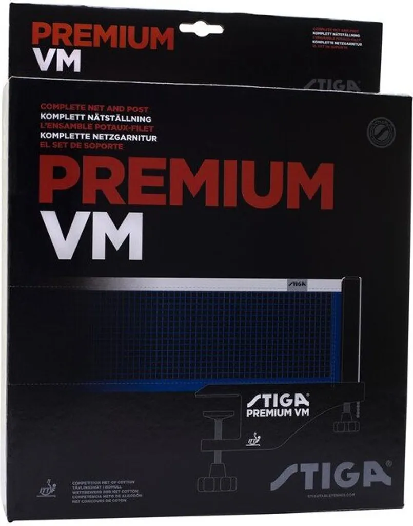 Filet de ping-pong Stiga Premium VM ITTF avec poteaux bleus - 2