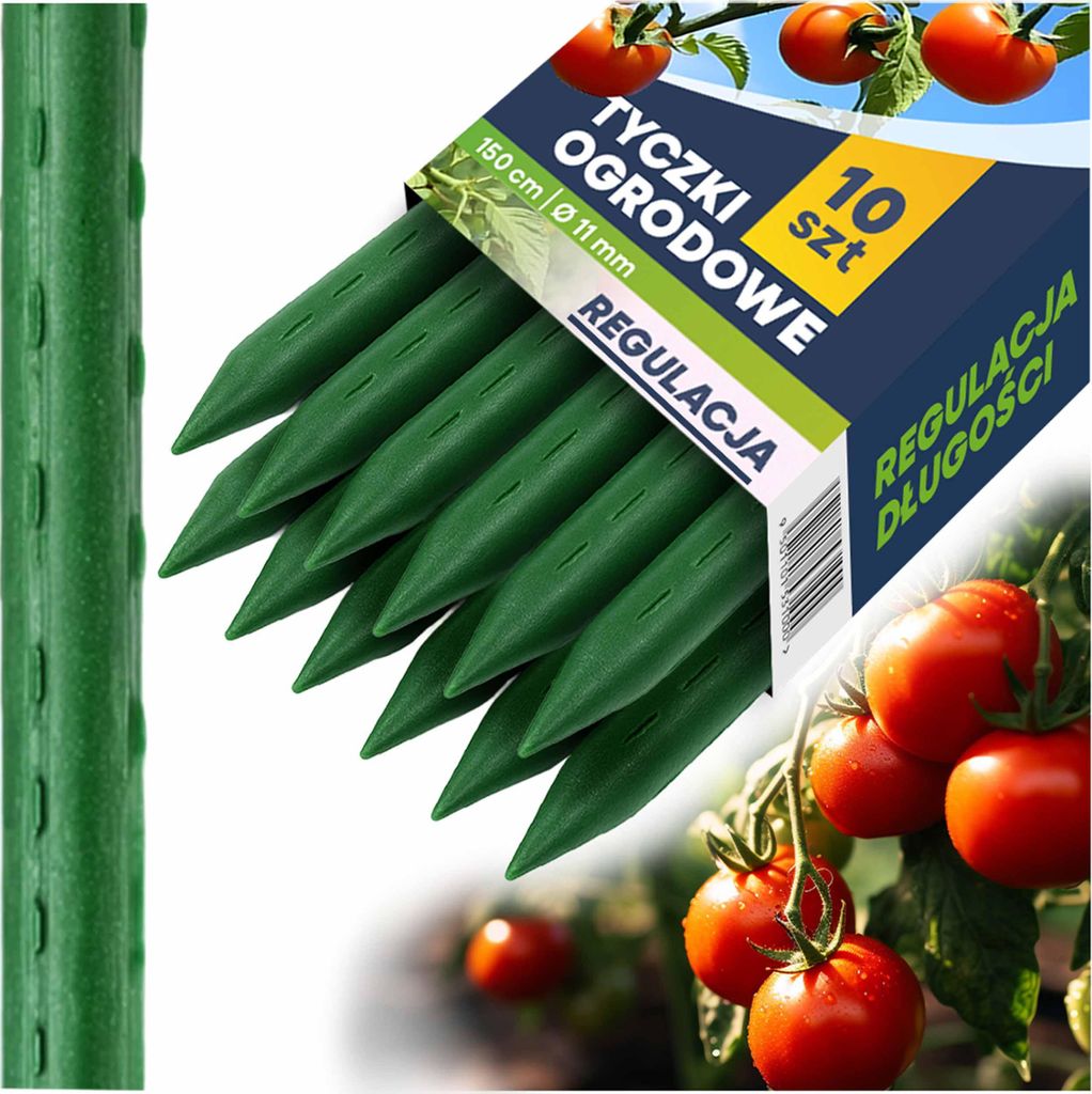 Pflanzenstäbe 150 cm Plonos PL-940 grün 10 Stück Produktbild 