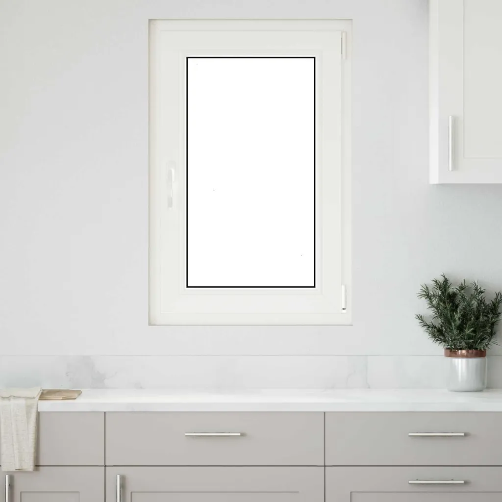 Fenêtre de cave RISOR 60 x 80 cm en PVC gris anthracite double vitrage