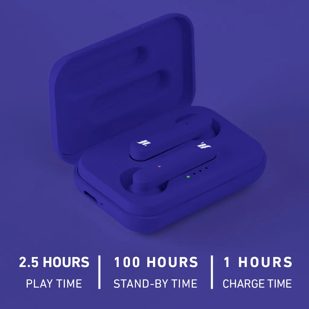 Écouteurs Bluetooth SBS TWS Beat avec Micro Intégré et Étui de Charge Bleu - 4
