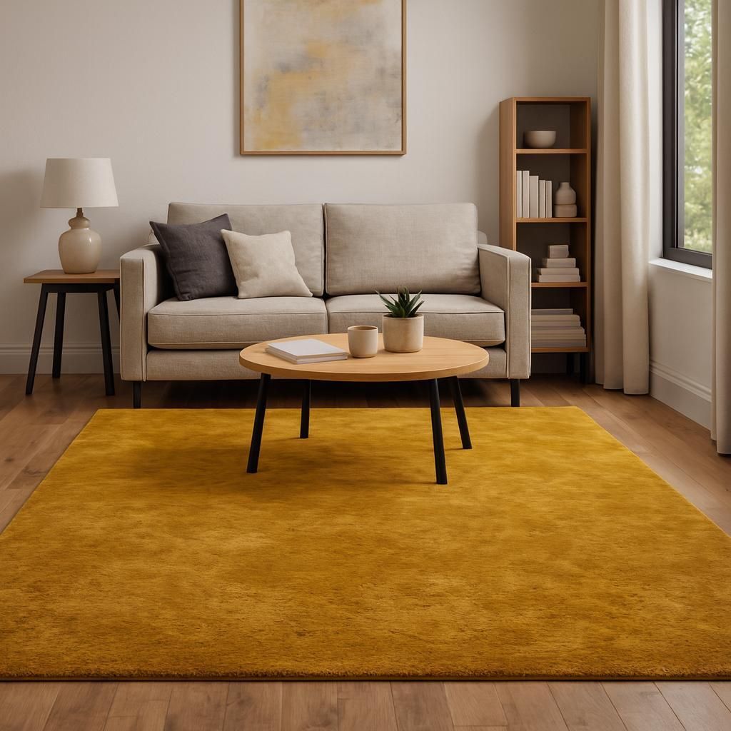 Luxus Super Soft Fellteppich Pearl Curry, Größe:80x150 cm