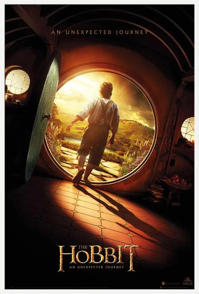 Affiche Le Hobbit cadre blanc incassable vitre acrylique Shinsuke