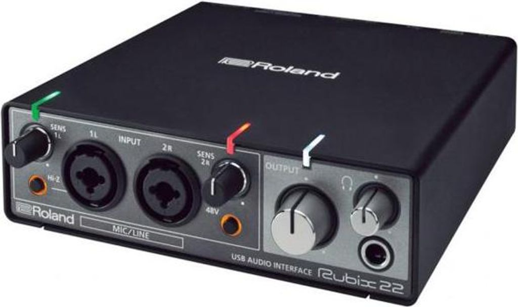 Roland Rubix22 - Desktop - Schwarz - USB - 24-bit/192kHz - 44.1,48,96,192 kHz - USB