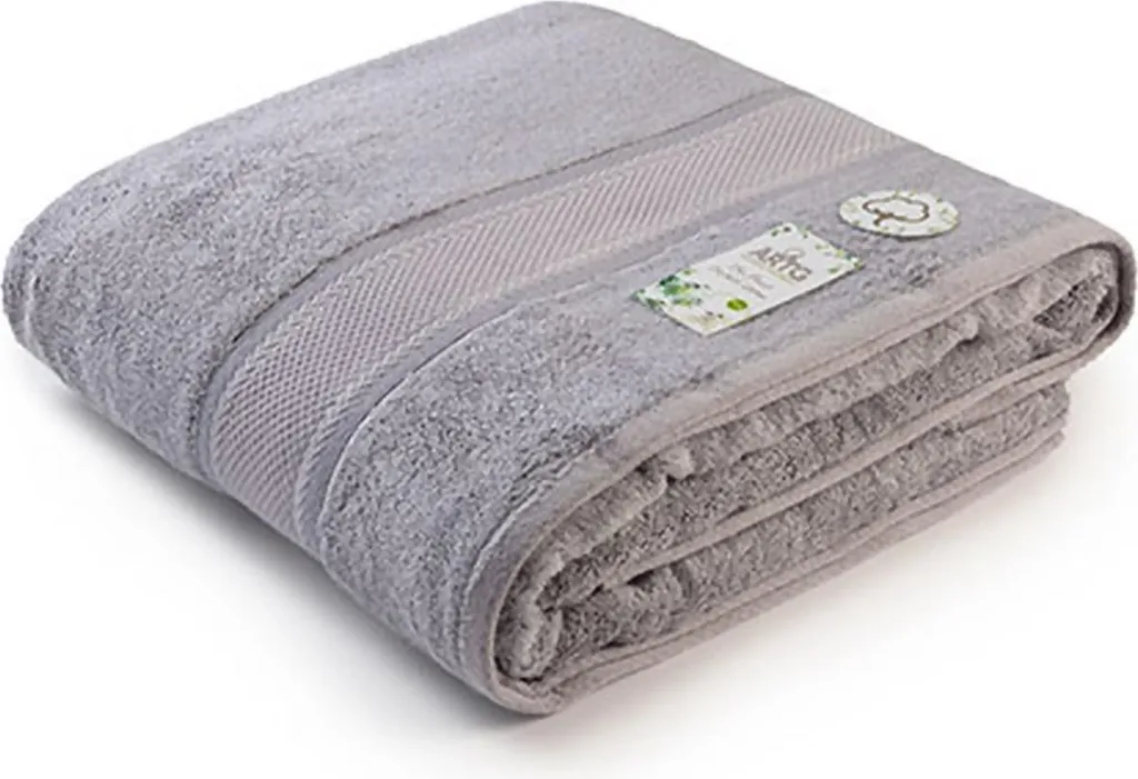 Serviette de plage douce en bambou gris clair 100 x 180 cm - Anti-sable