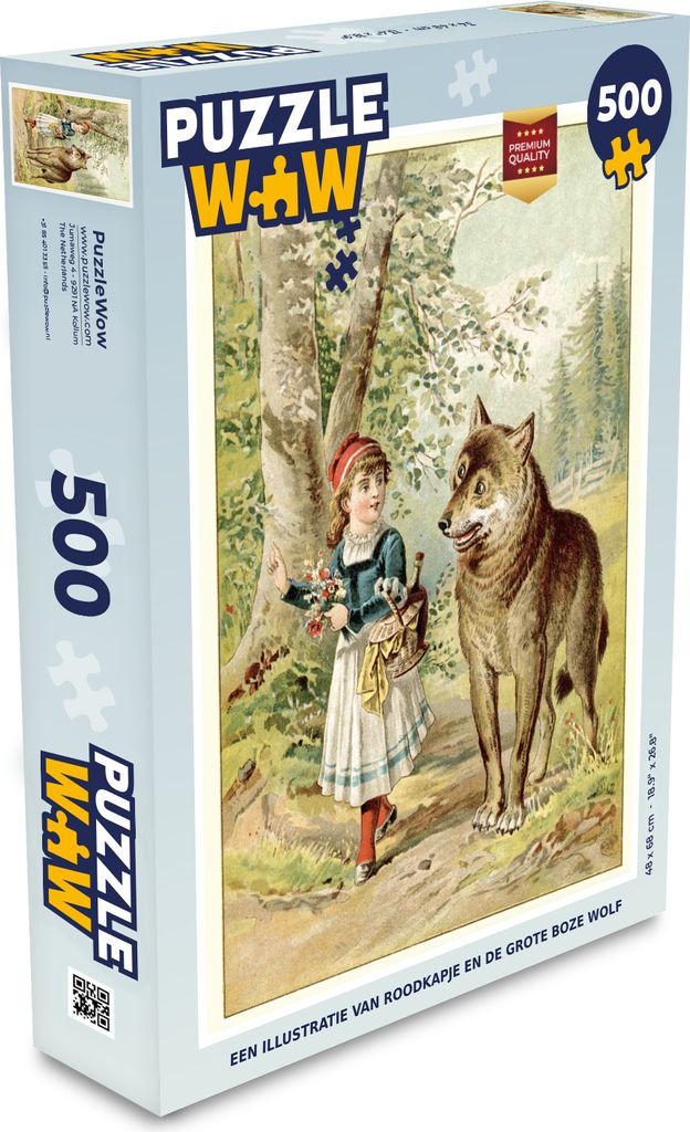 MuchoWow Puzzle 500 Teile Wolf - Rotkäppchen - Wald - Denken - Spiel - Toy