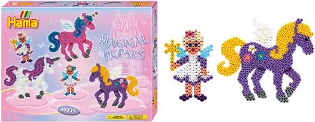 Hama kralen set "Betoverende paarden", midi formaat, Productafbeelding 