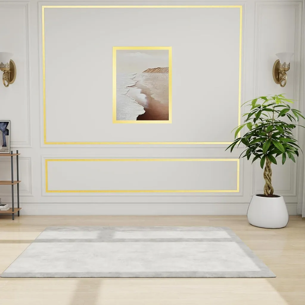 Décoration de cheminée et miroir - Moulure autocollante 6m or mat souple