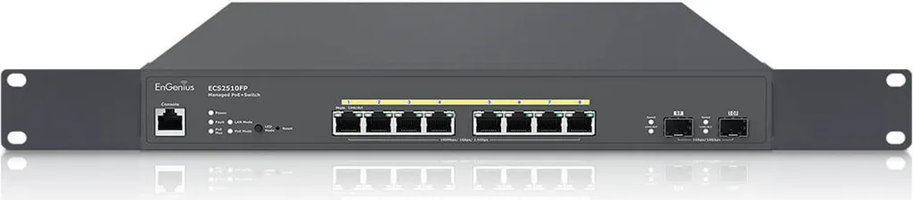 Switch EnGenius ECS2510FP Managed L2+ 2.5G PoE+ 8 Ports Ethernet Noir