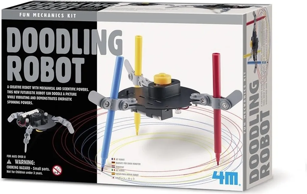 4M Fun Mechanic Doodling Robot : Kit de Robot Scribouillard Créatif 4M